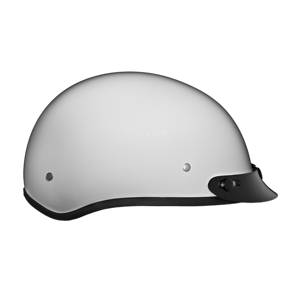 DOT Approved Daytona Skull Cap Half Shell Motorcycle Helmet - Beanie Style for Motorcycles, Cruisers, Scooters, and Mopeds - Pearl White DAYTONA SKULL CAP Daytona Helmets