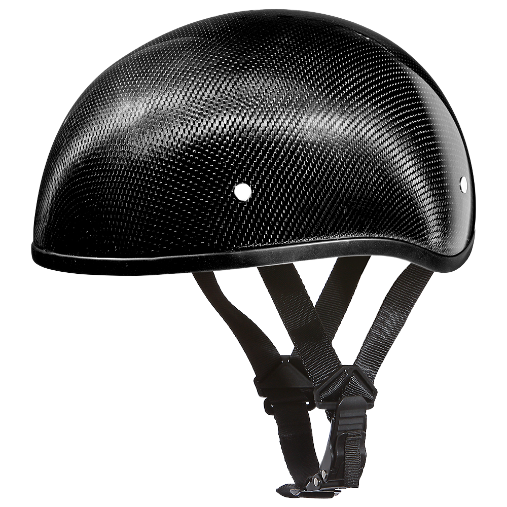 daytona carbon fiber motorcycle helmet Daytona Skull Cap Helmet W/O Visor Grey Carbon Fiber (Size: S)