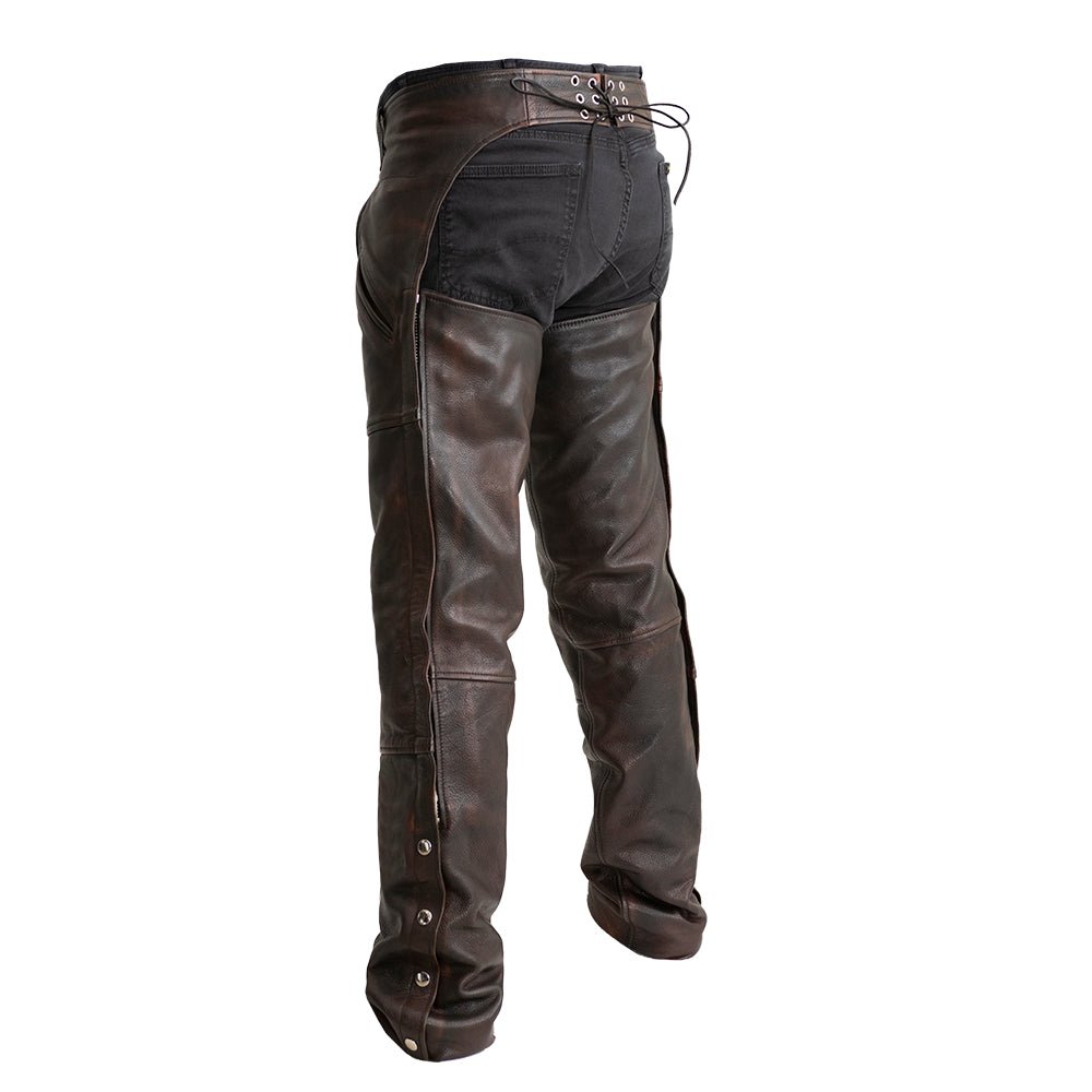 Chaps leather pants and two leather popular vest