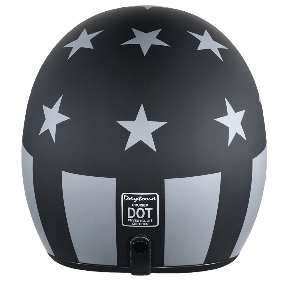 DOT Approved Daytona Cruiser Open Face Motorcycle Helmet - Men, Women & Youth - With Visor & Graphics - W/ Captain America Stealth CRUISER - GRAPHICS Daytona Helmets
