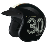 DOT Approved Daytona Cruiser Open Face Motorcycle Helmet - Men, Women & Youth - With Visor & Graphics - W/ Daytona 30th CRUISER - GRAPHICS Daytona Helmets