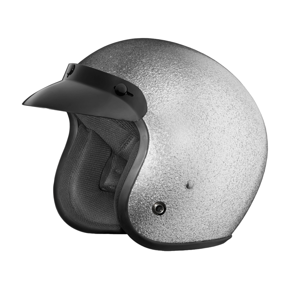 D.O.T. Daytona Cruiser- Silver Metal Flake CRUISER - METAL FLAKE Daytona Helmets