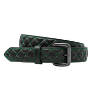 Double Diamond Leather Belt Belt First Manufacturing Company Green 32 