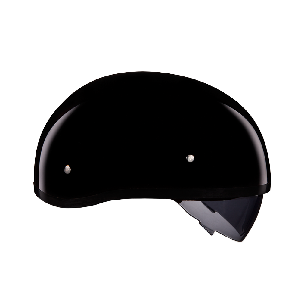 D.O.T. Daytona Skull Cap W/ Inner Shield- Hi-Gloss Black DAYTONA SKULL CAP - INNER SHIELD Daytona Helmets