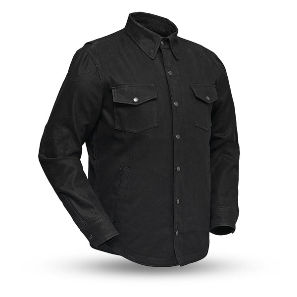 Equalizer Men's Motorcycle Denim Shirt Men's Shirt Garments Black S