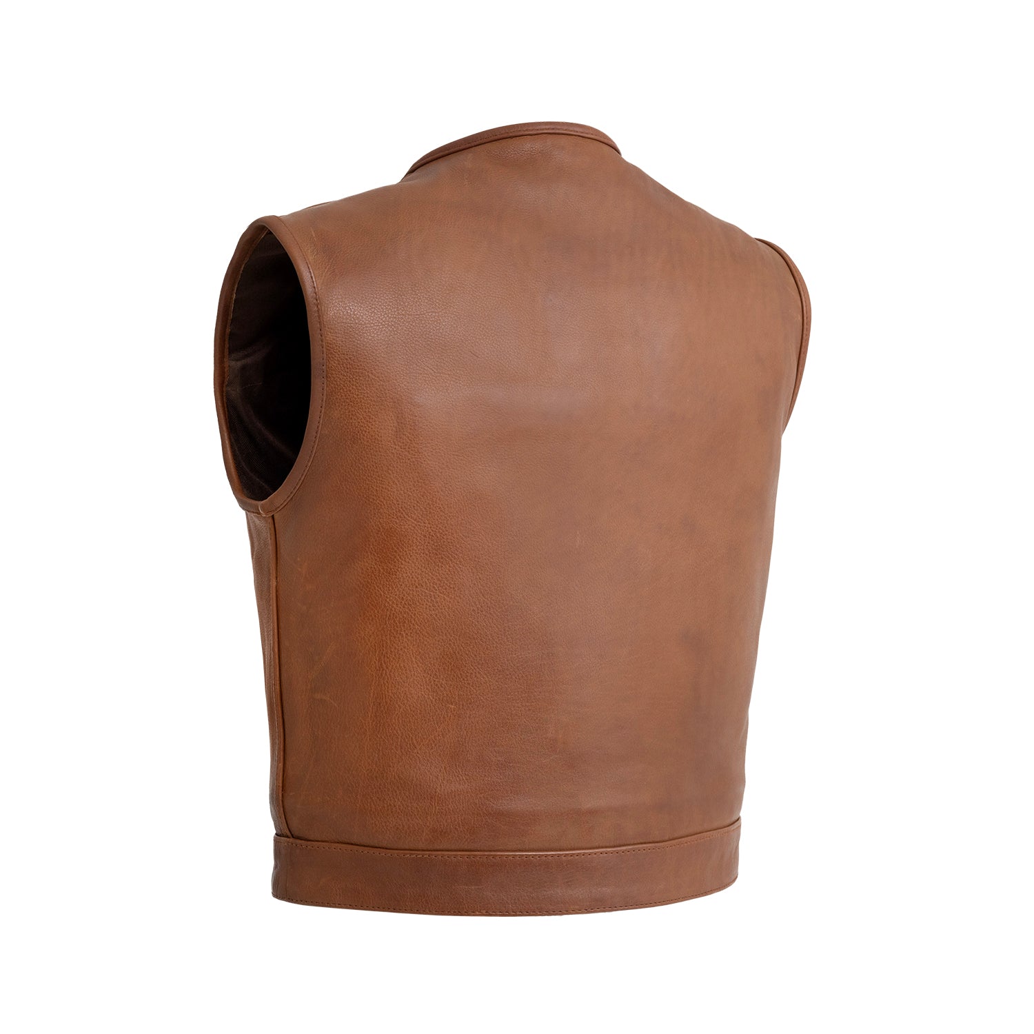 Lowside Men's Motorcycle Leather Vest - First MFG Co