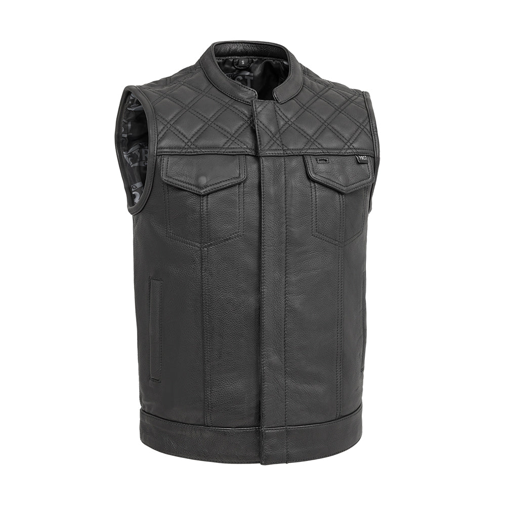 FMCo Men's Signature Leather Vest Men's Leather Vest First Manufacturing Company Black S