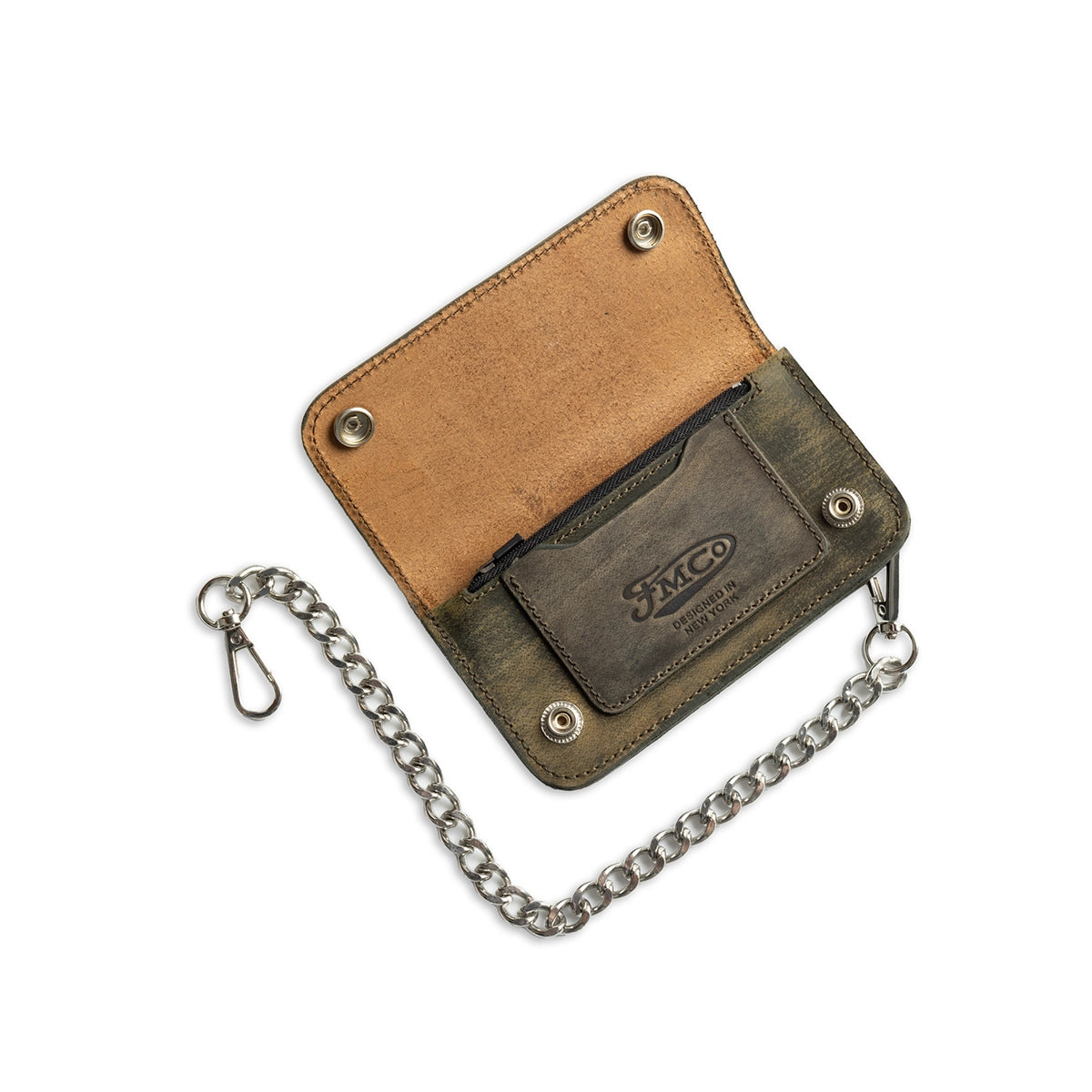SMALL TRUCKER - Vegetable Tanned Leather Wallet Leather Wallet First Manufacturing Company