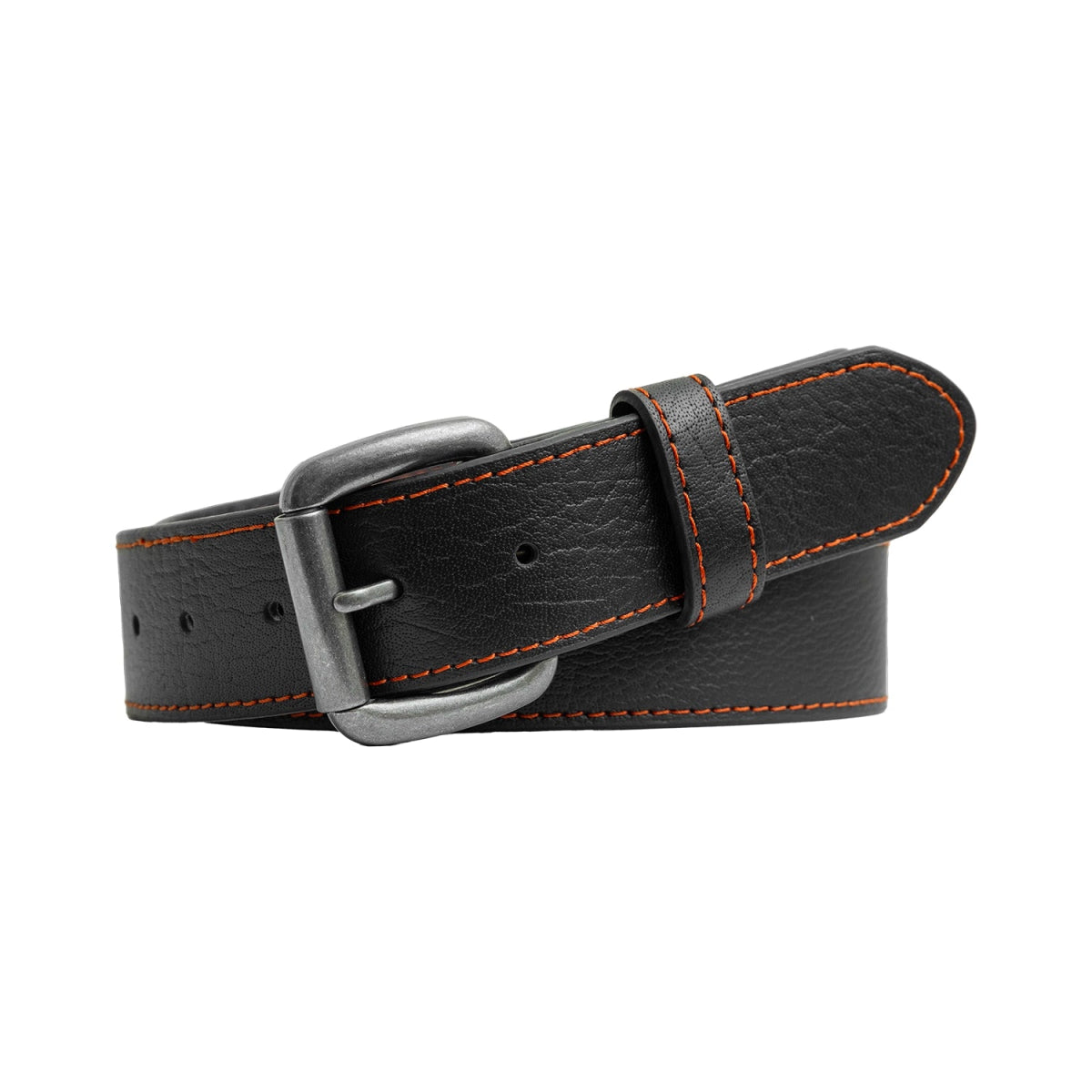 FULL GRAIN WITH CUSTOM STITCH BELTS Belt First Manufacturing Company Orange 32 