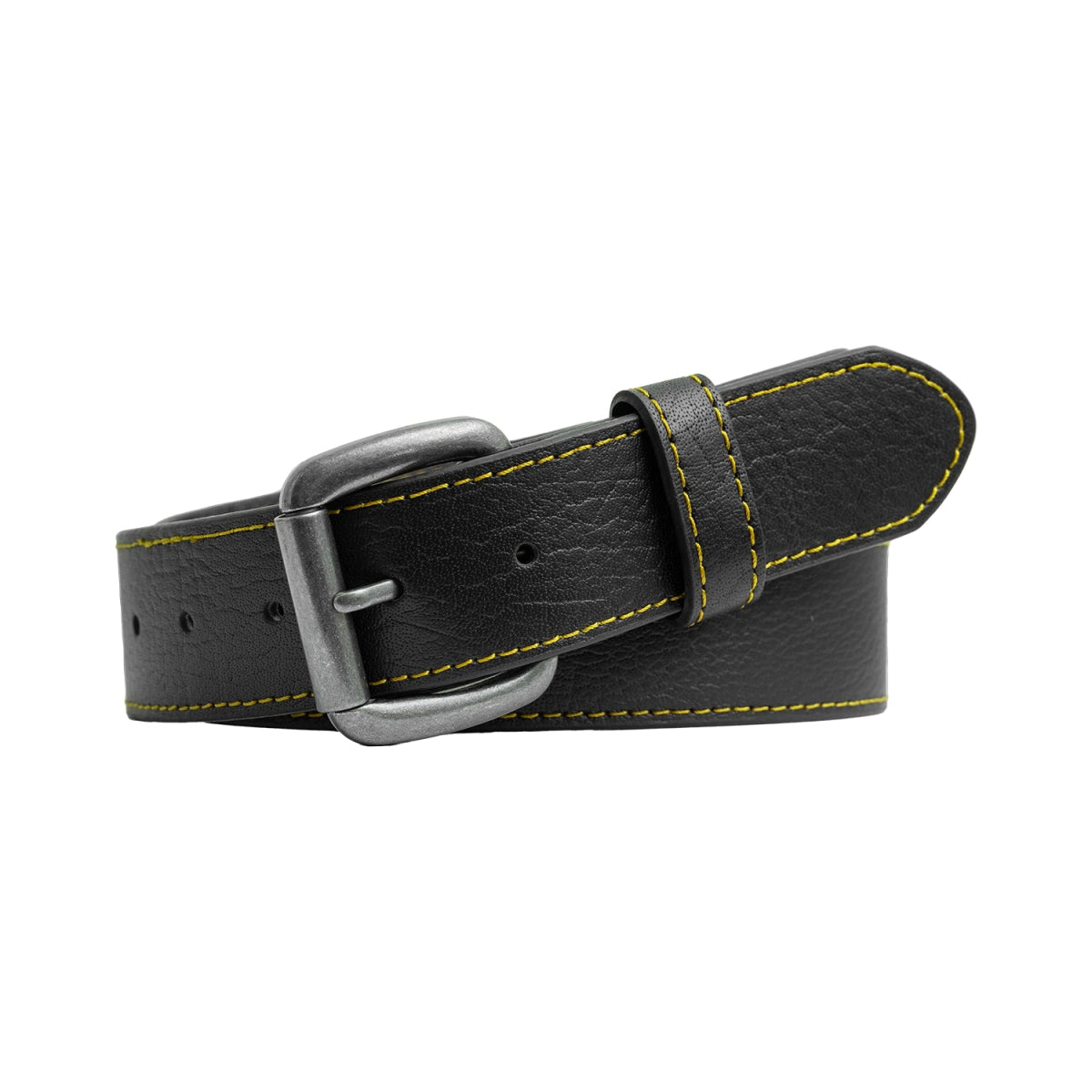 FULL GRAIN WITH CUSTOM STITCH BELTS Belt First Manufacturing Company Yellow 32 