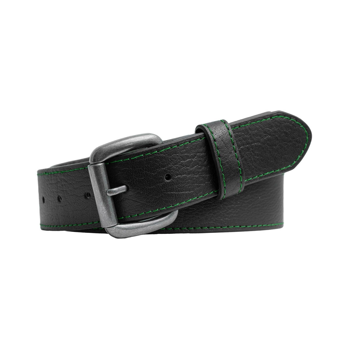 FULL GRAIN WITH CUSTOM STITCH BELTS Belt First Manufacturing Company Green 32 