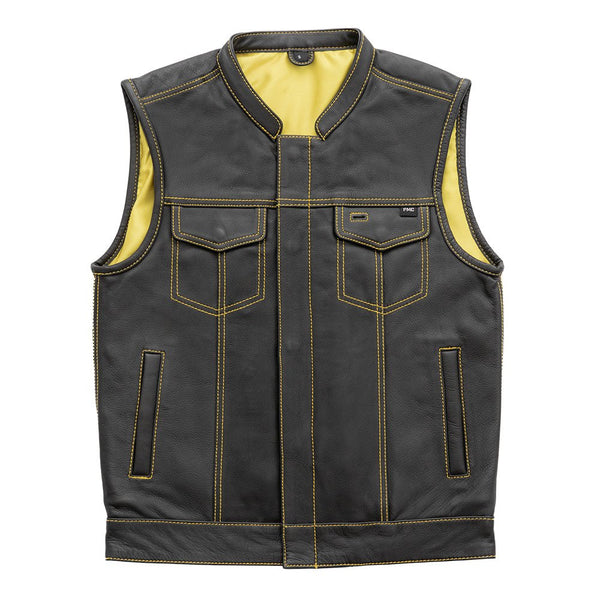 Gadsden - Men's Leather Motorcycle Vest - Limited Edition Factory Customs Vests S