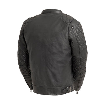 Bikers Gear UK Veste De Moto Cuir Souple Noir Et