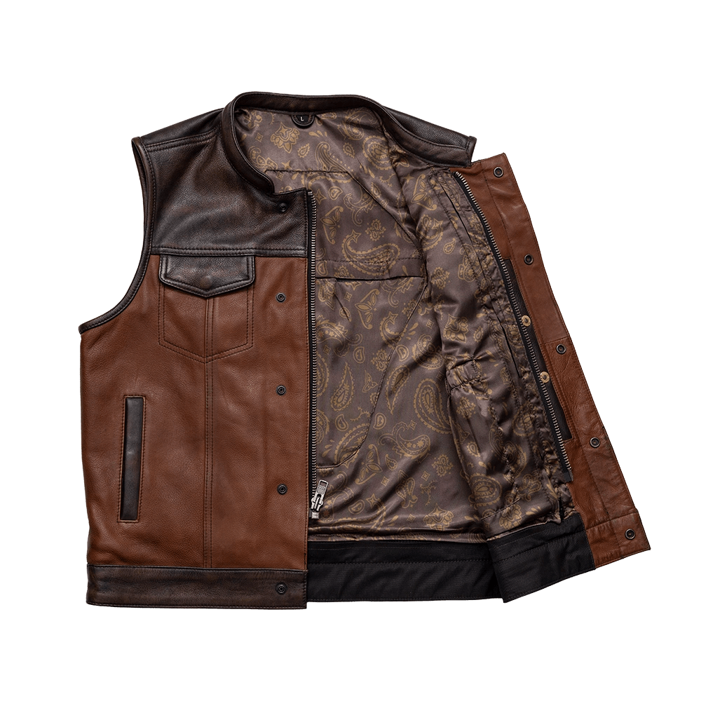 Gunner Men's Leather Motorcycle Vest (Limited Edition)  First Manufacturing Company   