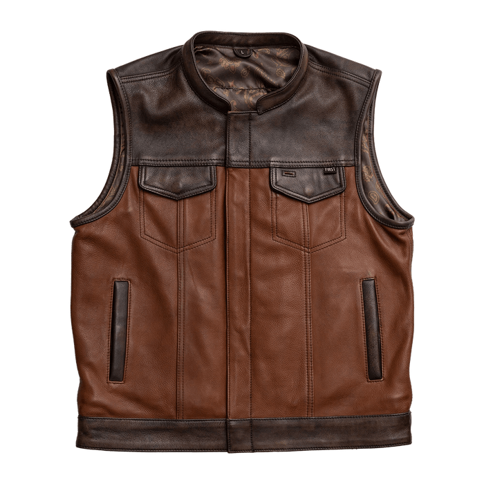 Gunner Men's Leather Motorcycle Vest (Limited Edition)  First Manufacturing Company S  