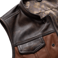 Gunner Men's Leather Motorcycle Vest (Limited Edition)  First Manufacturing Company   