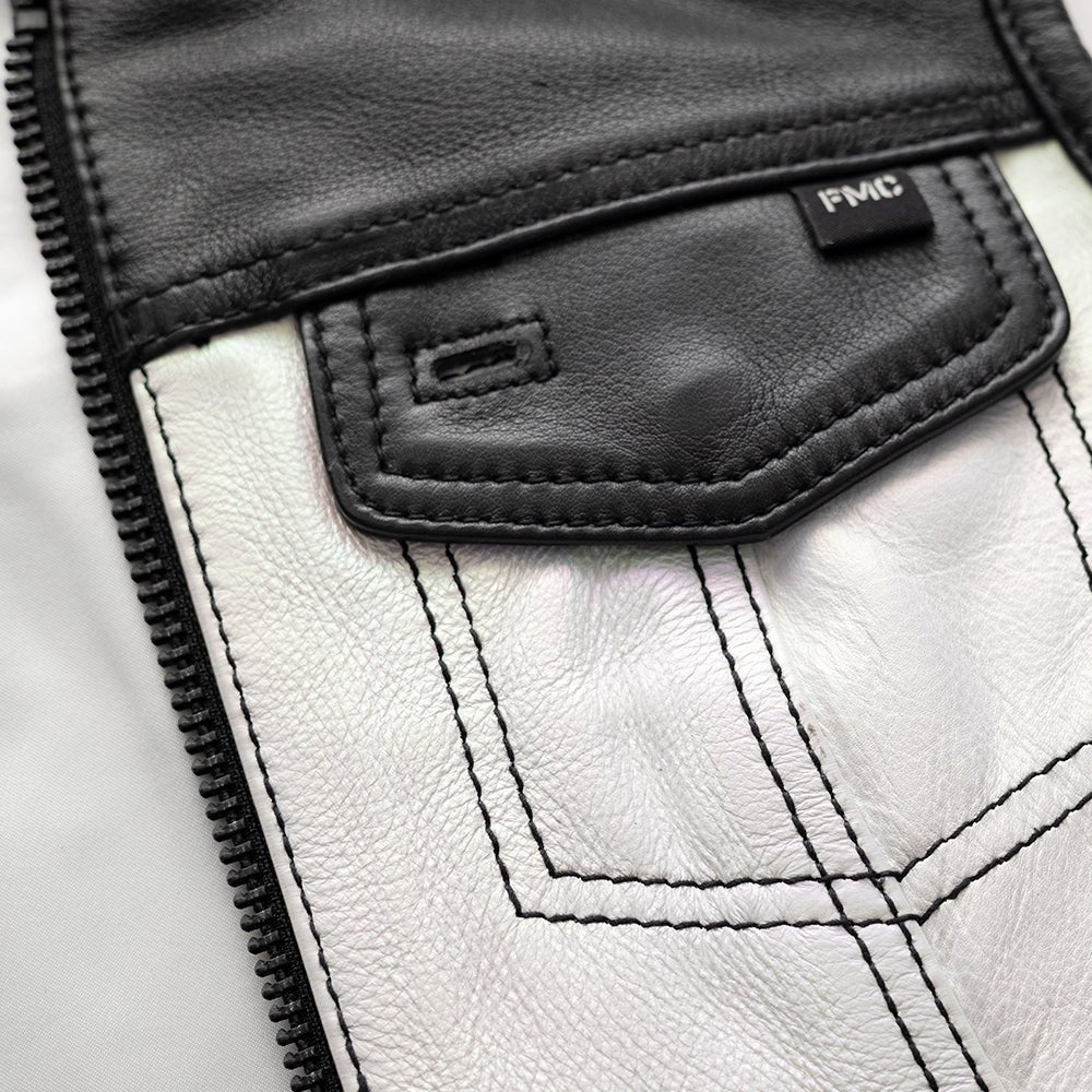 Halo Women's Club Style Motorcycle Leather Vest - Limited Edition Factory Customs Vests
