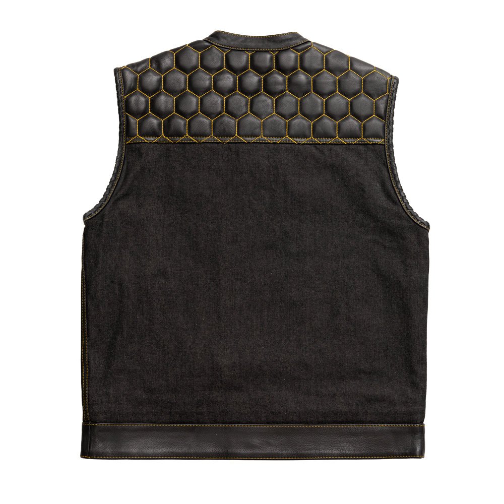 Custom denim biker vest best sale