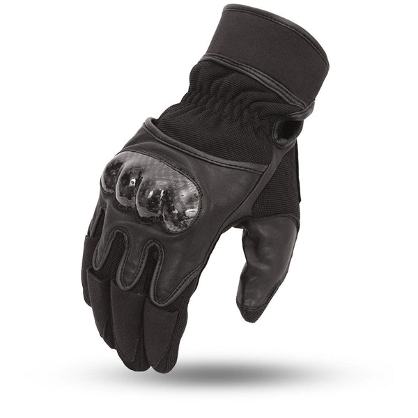 Hurricane Men's Motorcycle Leather Gloves Men's Gloves Accessories Black XS