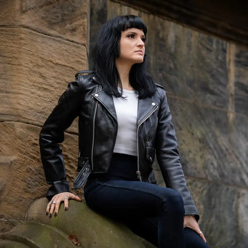 Imogen - Women's Motorcycle Leather Jacket – First MFG Co