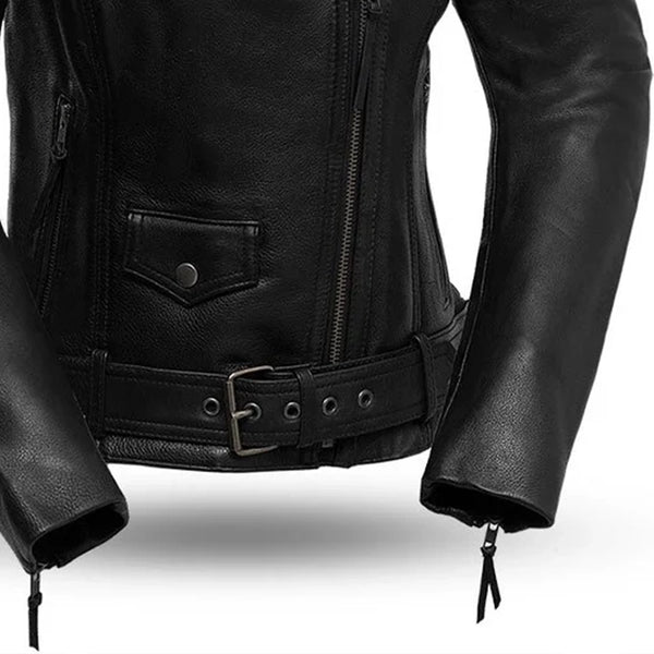 Iris - Women's Motorcycle Leather Jacket – First MFG Co