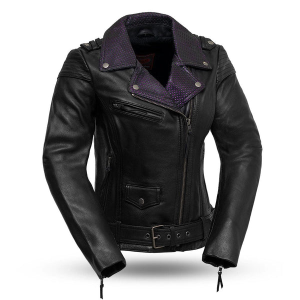 Iris - Women's Motorcycle Leather Jacket – First MFG Co