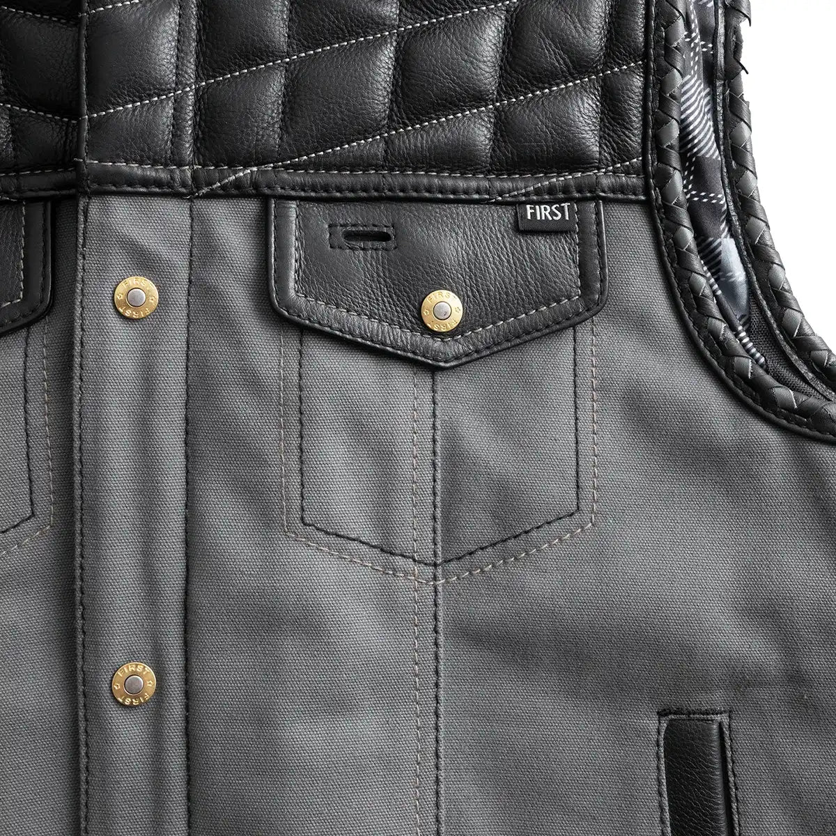 Iron Nomad Men's Leather Vest (Limited Edition) Men's Leather Vest First Manufacturing Company
