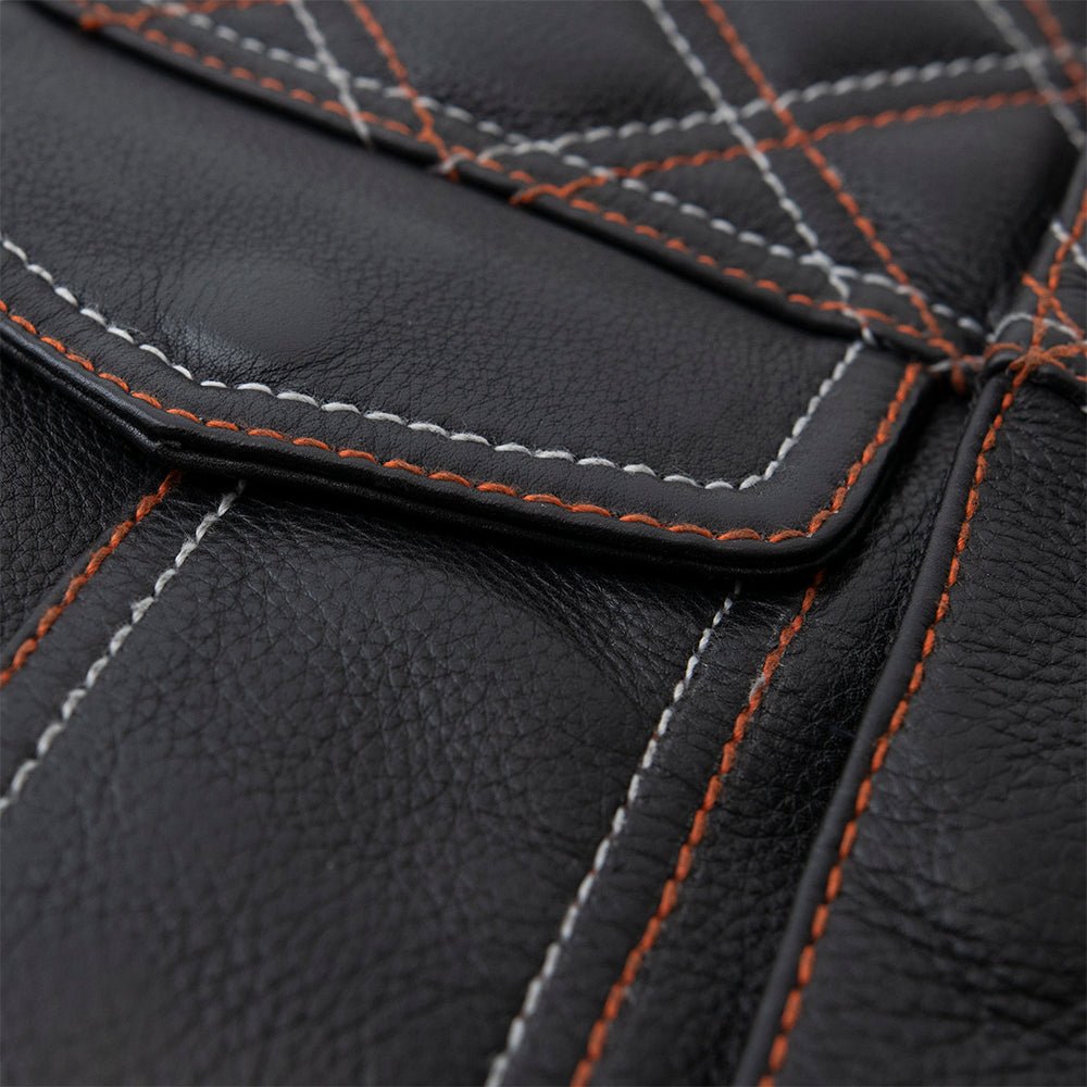 Jack - Men's Leather Motorcycle Vest Factory Customs Vests