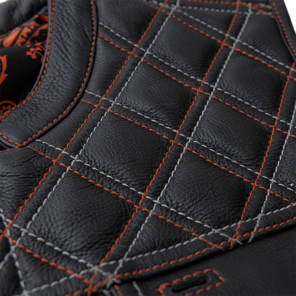 Jack - Men's Leather Motorcycle Vest Factory Customs Vests