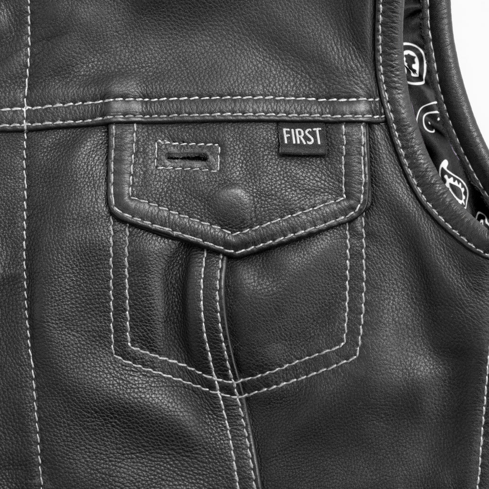 Jessica - Women's Club Style Leather Vest (Limited Edition)