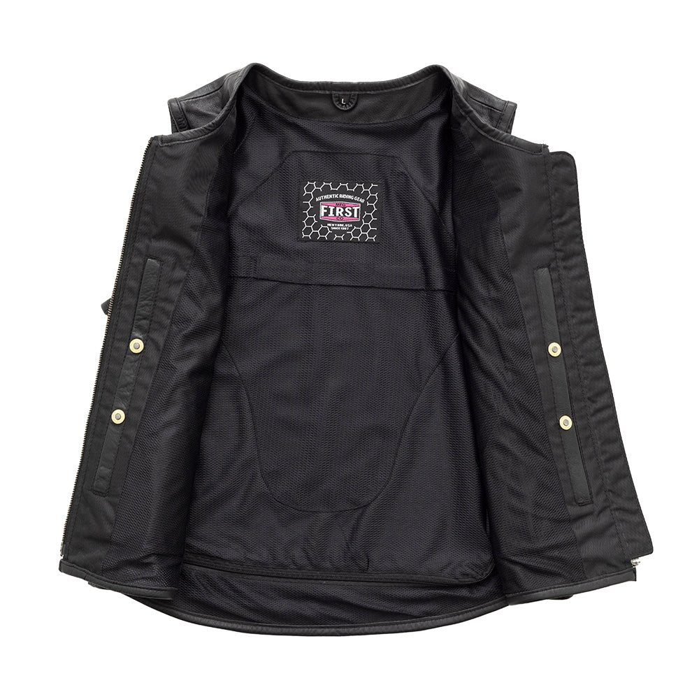 Katana - Women's Motorcycle Leather Vest Women's Leather Vest First Manufacturing Company