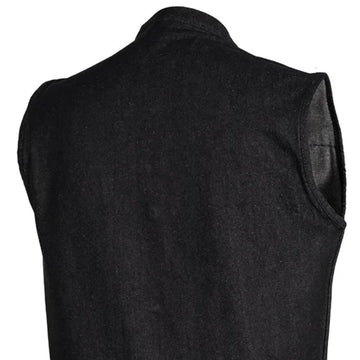 Kershaw - Men's Motorcycle Denim Vest (Black) - First MFG Co
