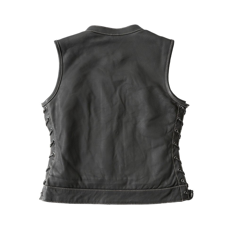Liberty Women's Club Style Motorcycle Leather Vest - Limited Edition Factory Customs Vests