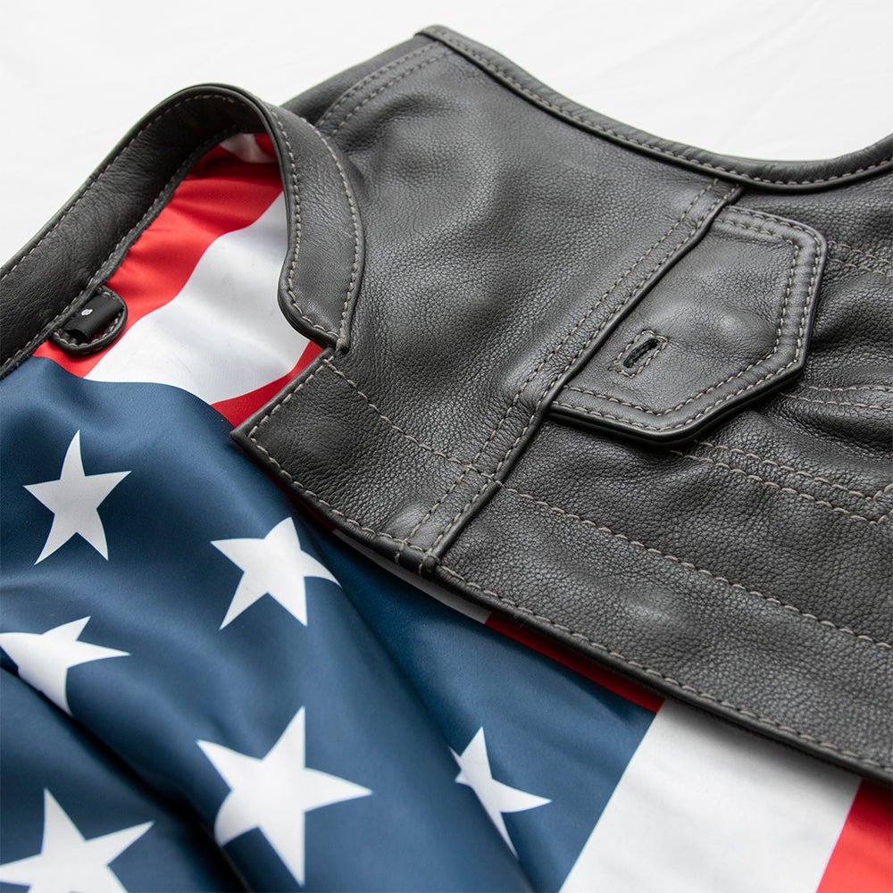 Liberty Women's Club Style Motorcycle Leather Vest - Limited Edition Factory Customs Vests