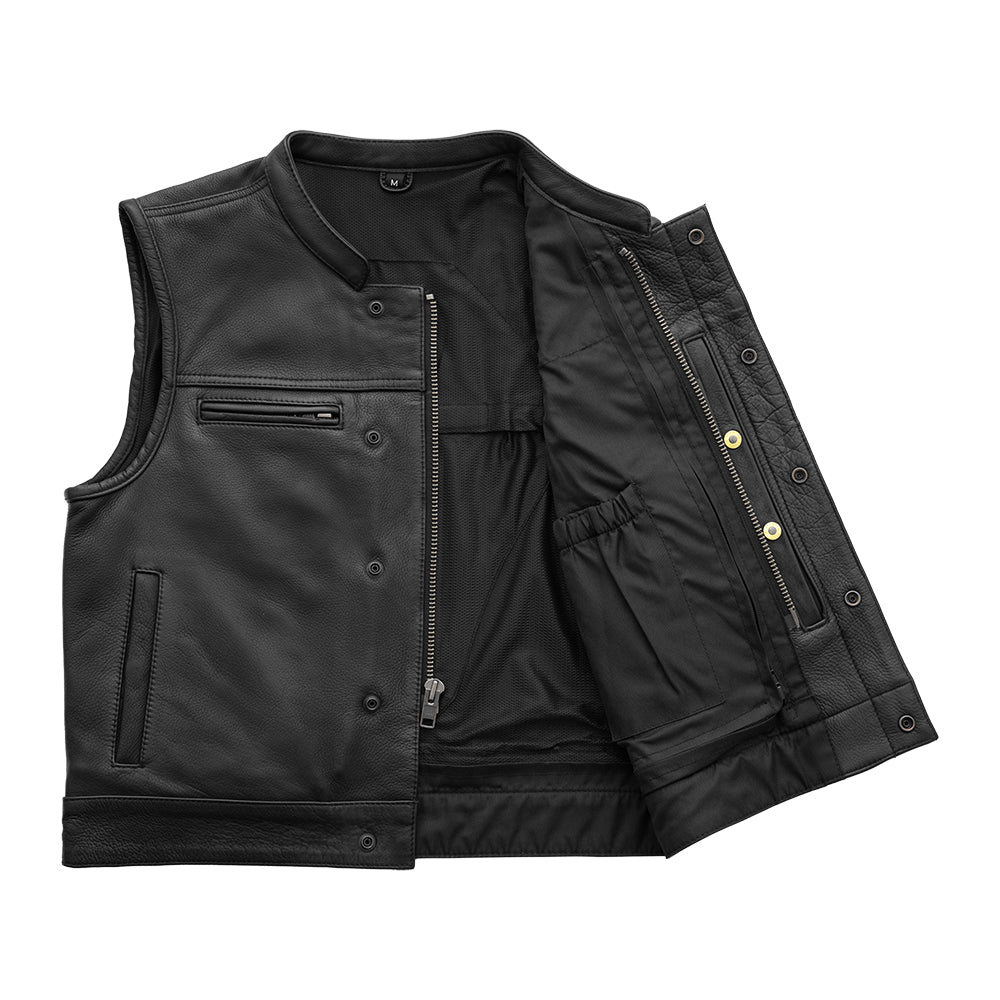 Lowrider Men's Motorcycle Leather Vest – First MFG Co