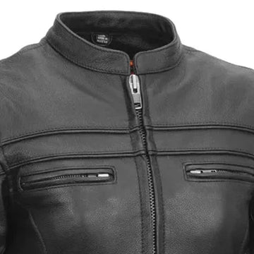 Maiden - Women's Motorcycle Leather Jacket – First MFG Co