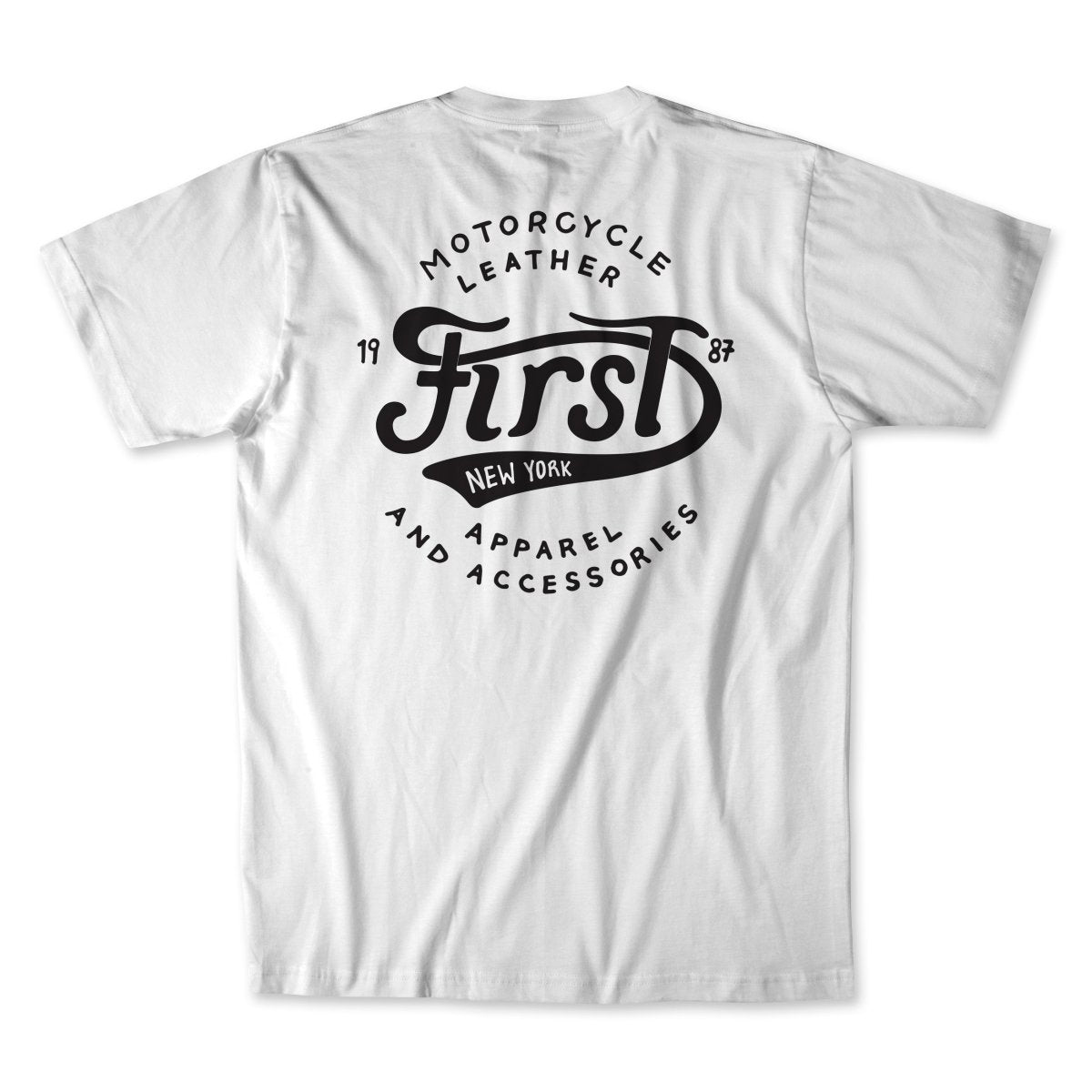Men’s Major League Motorcycle T-Shirt Men's T-Shirt First Manufacturing Company WHITE S