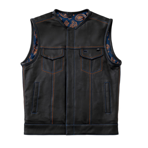 Metro - Men's Club Style Motorcycle Vest Factory Customs Vests S
