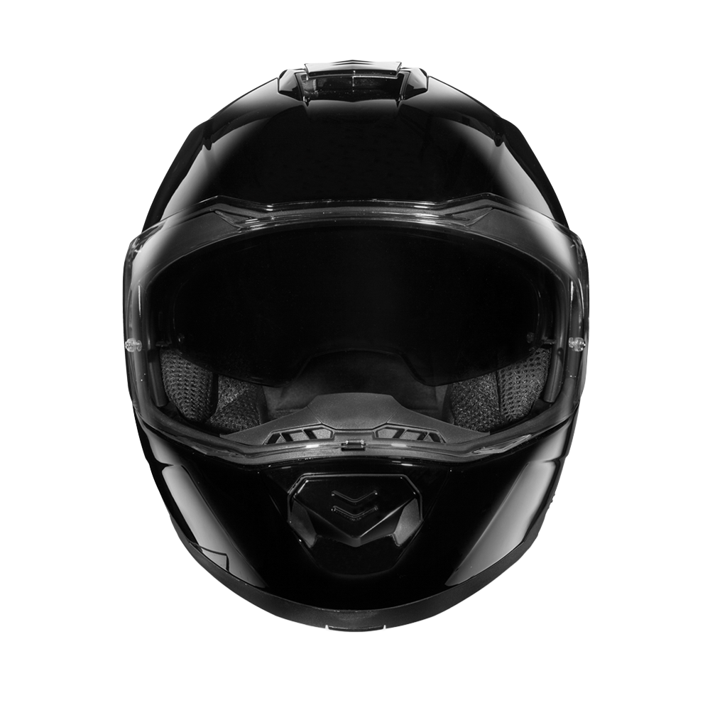 Daytona Glide Modular Motorcycle Helmet - DOT Approved, Bluetooth Ready, Dual Visor, Men/Women/Youth - Hi-Gloss Black GLIDE Daytona Helmets