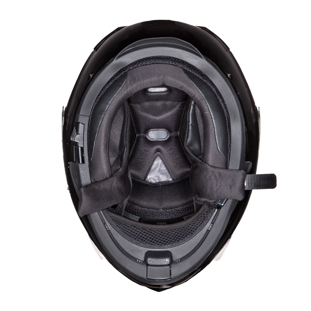 Daytona Glide Modular Motorcycle Helmet - DOT Approved, Bluetooth Ready, Dual Visor, Men/Women/Youth - Hi-Gloss Black GLIDE Daytona Helmets