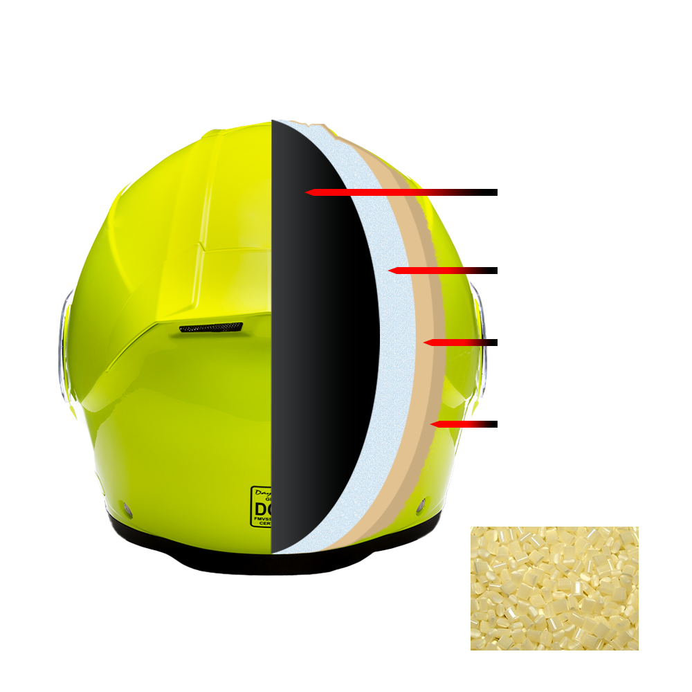 Daytona Glide Modular Motorcycle Helmet - DOT Approved, Bluetooth Ready, Dual Visor, Men/Women/Youth - Fluorescent Yellow GLIDE Daytona Helmets