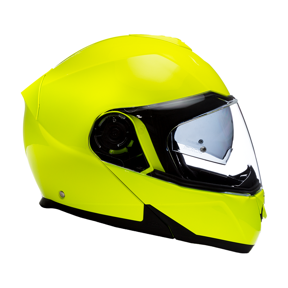 Daytona Glide Modular Motorcycle Helmet - DOT Approved, Bluetooth Ready, Dual Visor, Men/Women/Youth - Fluorescent Yellow GLIDE Daytona Helmets