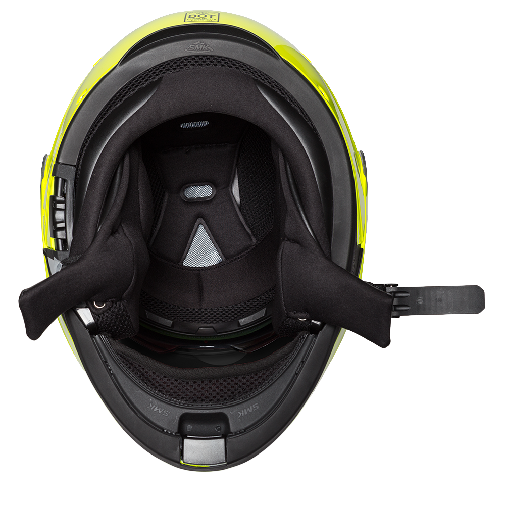 Daytona Glide Modular Motorcycle Helmet - DOT Approved, Bluetooth Ready, Dual Visor, Men/Women/Youth - Fluorescent Yellow GLIDE Daytona Helmets