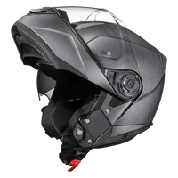 Daytona Glide Modular Motorcycle Helmet - DOT Approved, Bluetooth Ready, Dual Visor, Men/Women/Youth - Gun Metal Grey Metallic GLIDE Daytona Helmets