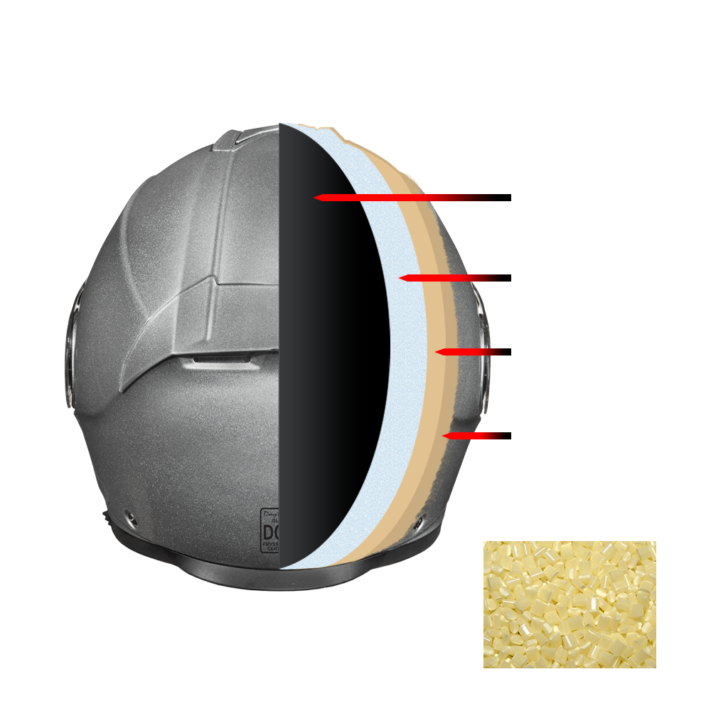 Daytona Glide Modular Motorcycle Helmet - DOT Approved, Bluetooth Ready, Dual Visor, Men/Women/Youth- Silver Metallic GLIDE Daytona Helmets