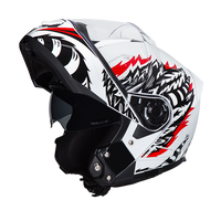 Daytona Glide Modular Motorcycle Helmet - DOT Approved, Bluetooth Ready, Dual Visor, Men/Women/Youth - W/ Phoenix GLIDE - GRAPHICS Daytona Helmets