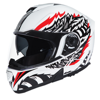 Daytona Glide Modular Motorcycle Helmet - DOT Approved, Bluetooth Ready, Dual Visor, Men/Women/Youth - W/ Phoenix GLIDE - GRAPHICS Daytona Helmets
