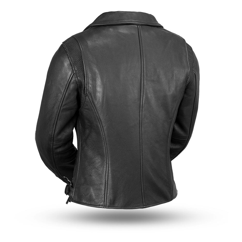 First classic womans leather jacket 3xl store