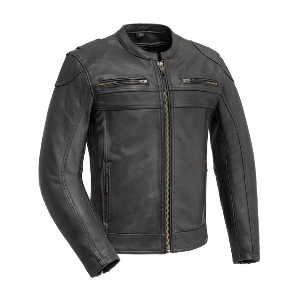 Nemesis Men's Motorcycle Leather Jacket Men's Leather Jacket Jackets Black S