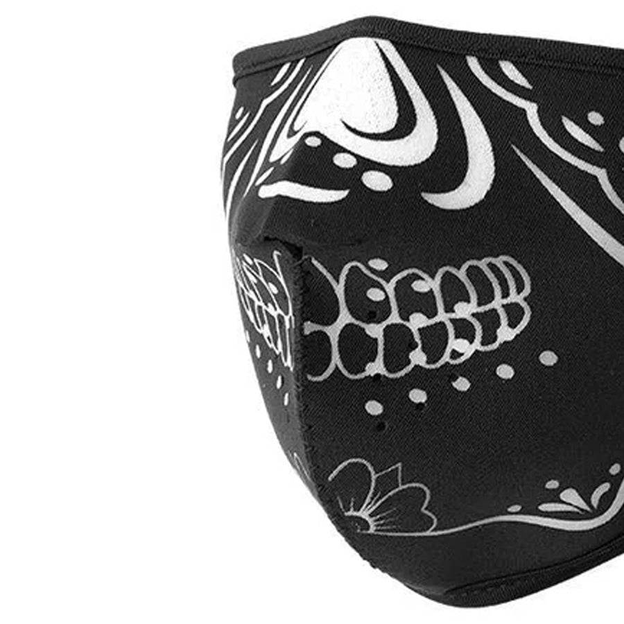 Neoprene Half Face Inverse Skull Riding Mask Face Mask First Manufacturing Company